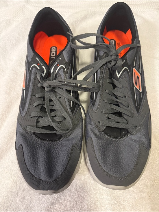 Skechers Other - Skechers Men's Charcoal Gray Athletic Sneakers with Orange Insole Accents